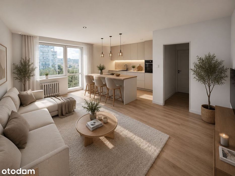 Przestronne jasne mieszkanie 58 m² | 3 pokoje | Balkon | 2 piętro