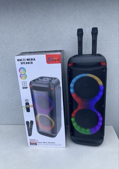 колонка портативная  колонка блютуз 50w Bluetooth колонка з двома мікрофонами