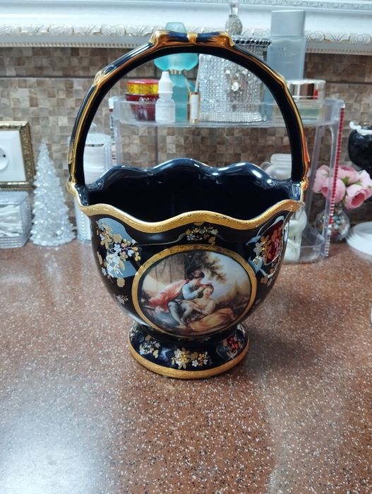 Ладьи кобальт,позолота 24K Gold