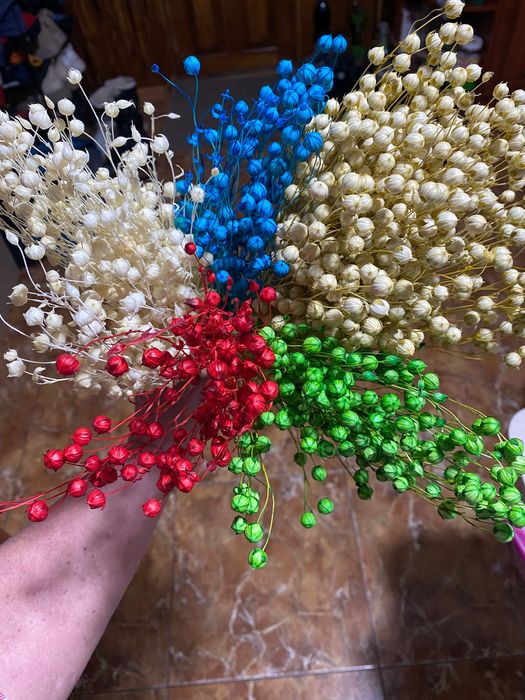 Колоски пшениця Жизель, льон