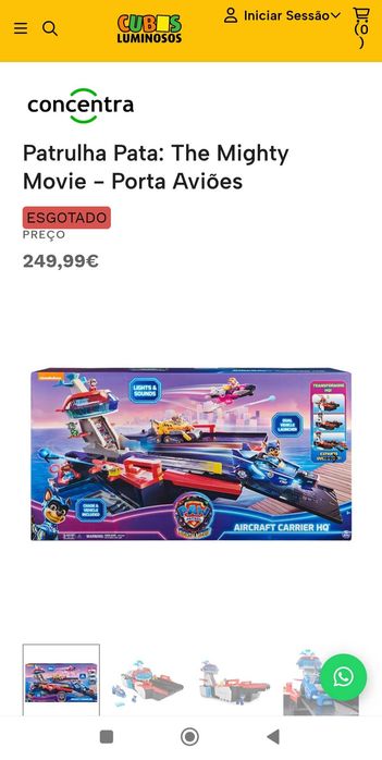NOVO - Porta Aviões + Veículos Patrulha Pata