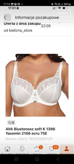 AVA* Biustonosz 75E 2 sztuki