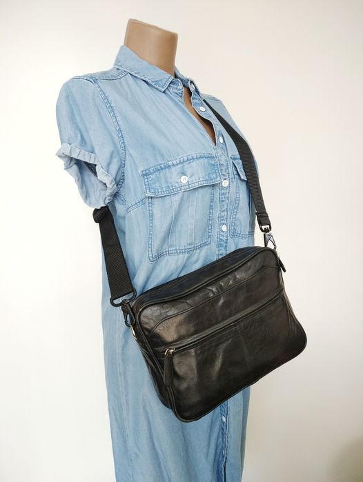 Кожа сумка женская средний через плечо повседневная кожаная шкіряна