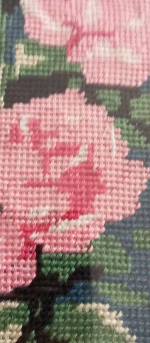 Quadro linho bordado