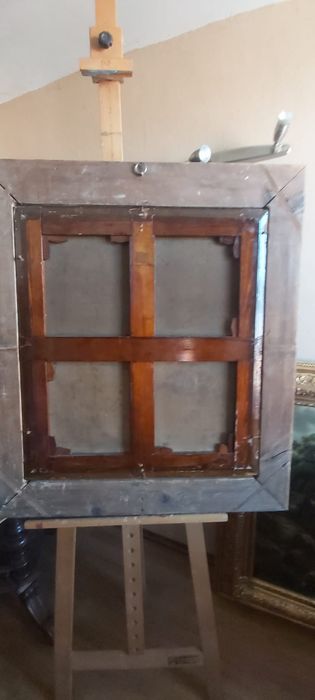 Bardzo stary zabytkowy obraz olejny antyk