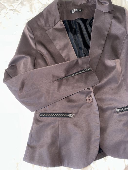 Elegancki komplet zestaw marynarka/żakiet + spódnica rozmiar 42 XL