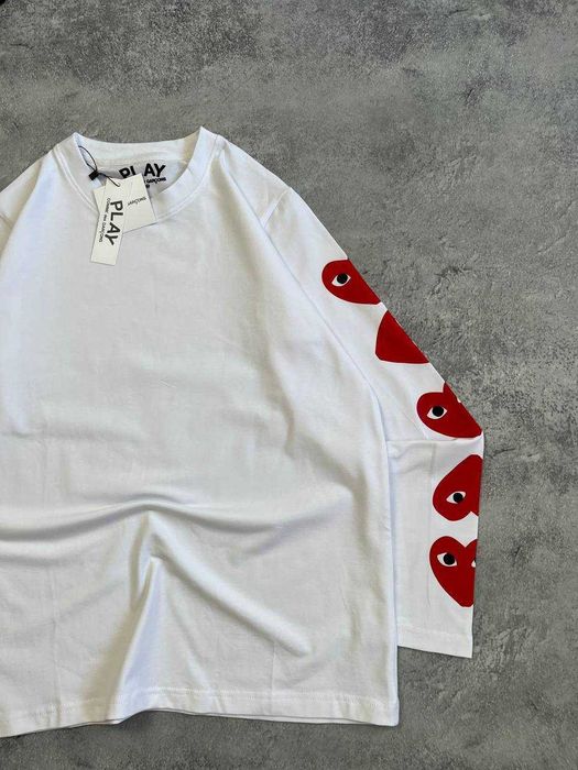 Білий Лонгслів Balenciaga з бірками (Баленсиага)