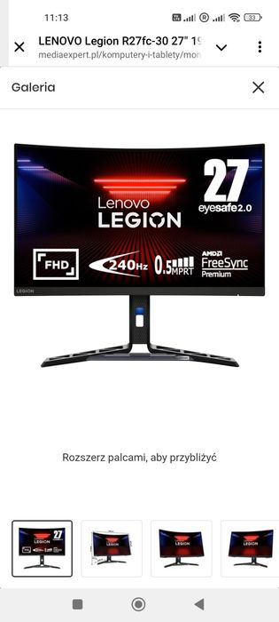Monitor  LENOVO  27