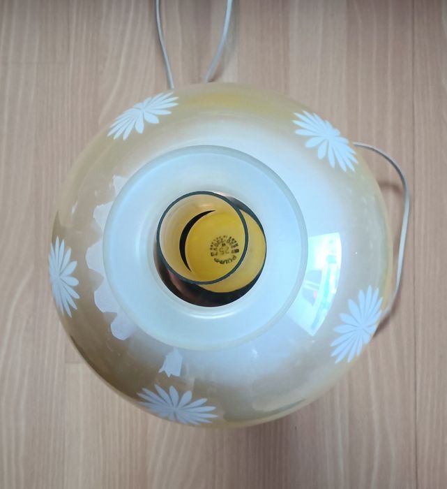 Lampa vintage stołowa PRL stylizowana na naftową