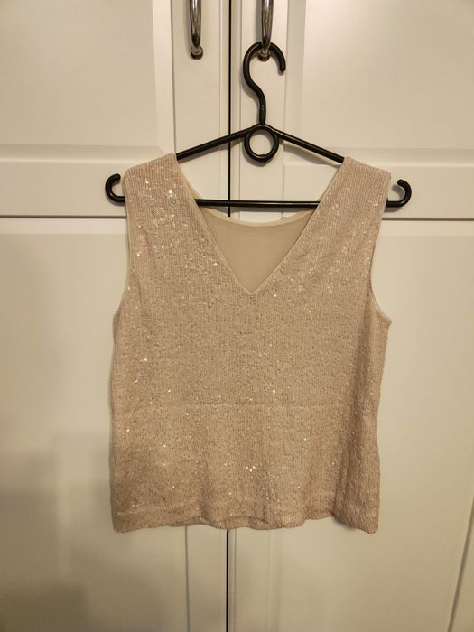 Bluzka Marella pudrowy róż cekiny rozm. 34 XS