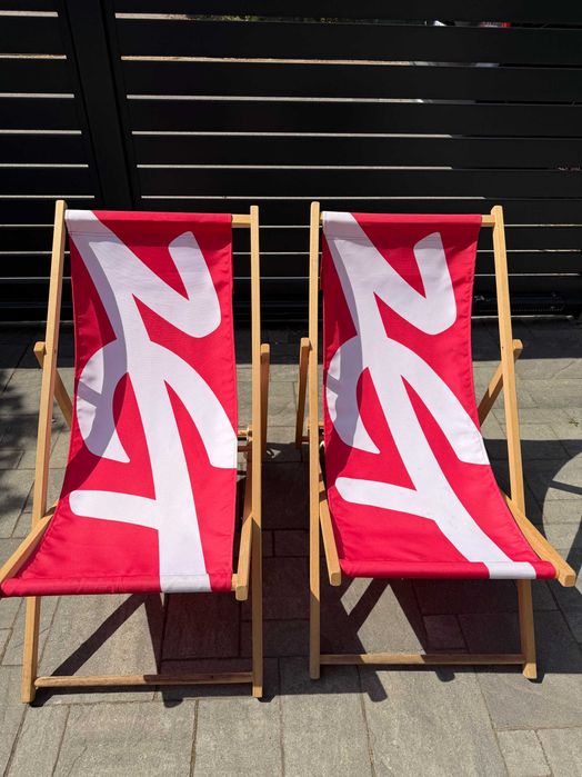 Leżak ogrodowy reklamowy używany okazja