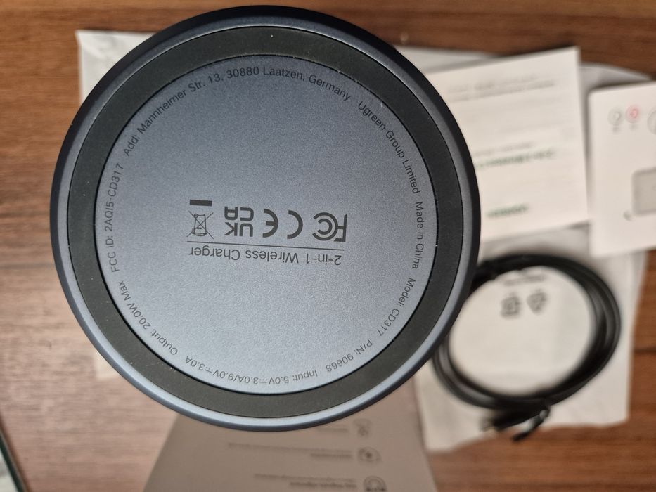 UGREEN зарядна станція 2-in-1 (модель 90668/CD317)