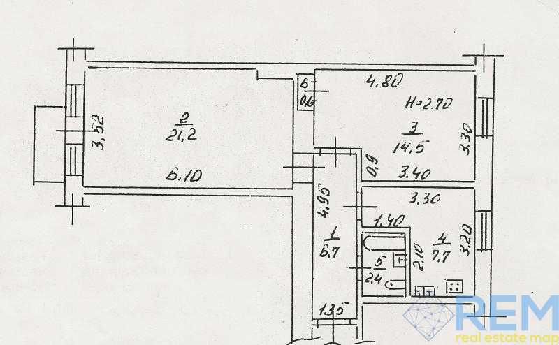 Продам 2х комнатная квартира сталинка ул. Белинского(Леонтовича)