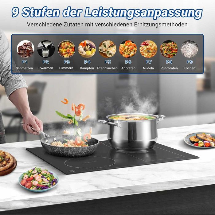 Płyta Indukcyjna do Zabudowy AMZCHEF FS-I72S-FFDD07 Funkcja Boost/408b