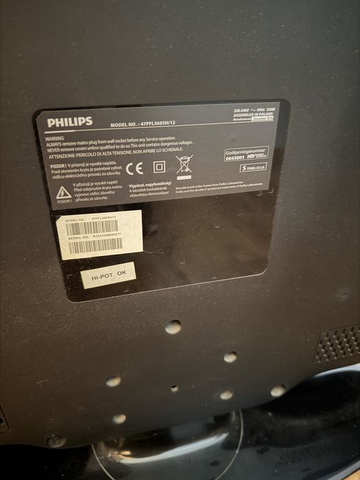 Telewizor Philips uszkodzony