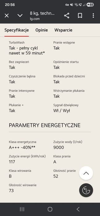 Pralka LG,  do naprawy