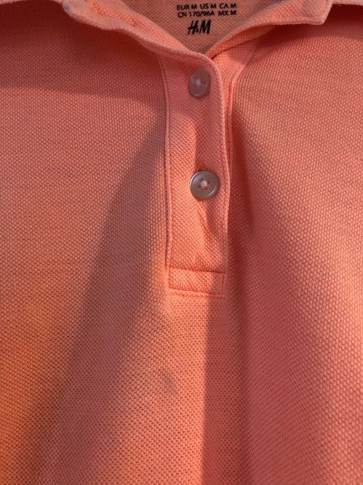 Pomarańczowa neonowa koszulka polo z krótkim rękawem, H&M