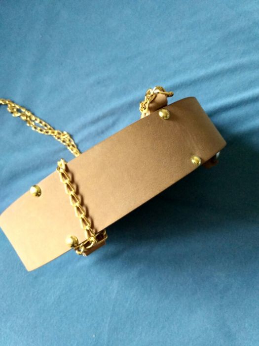 Torebka damska na łańcuszku drewniana Handmade