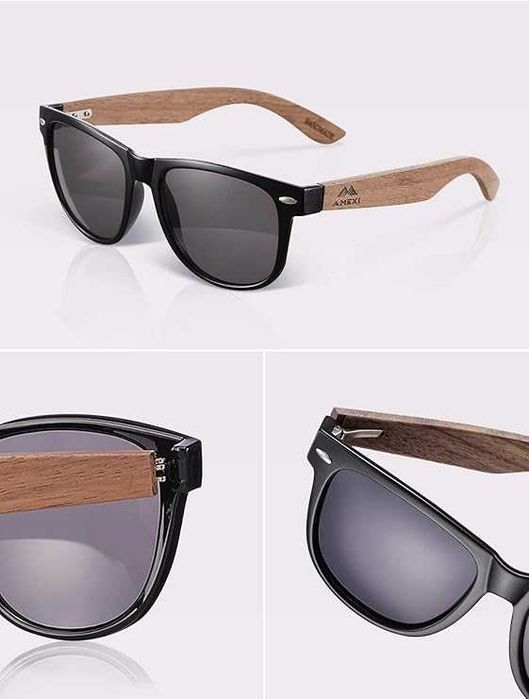 Bambusowe drewniane okulary przeciwsłoneczne Amexi UV400 nr69