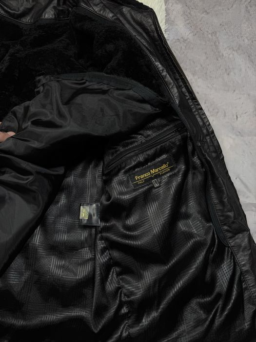 Італійська шкіряна чоловіча куртка з утепленням franco marcello