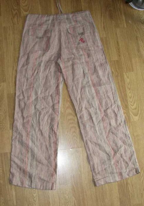 Lniane 100%spodnie Double Face r 38/M