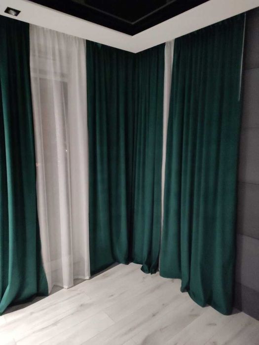 Zasłony 2 sztuki 140x250 cm taśma okienek welur welurowe 2 sztuki