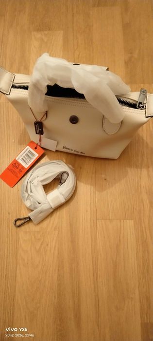 Nowa mała torebka Pierre Cardin beżowa
