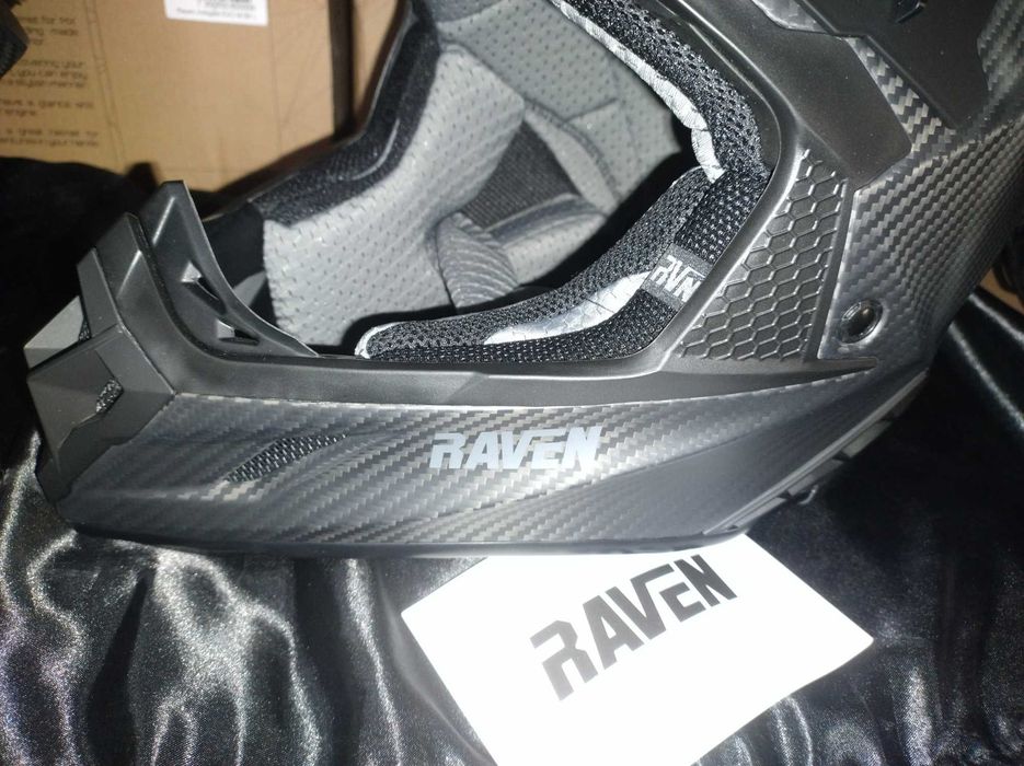 Kask Cross Enduro Raven Ipsum Evo Carbon Matowy Węgiel