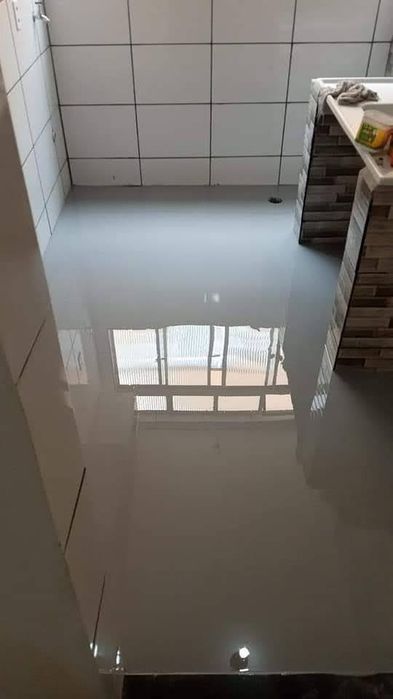 Piso epóxi sem sujeira