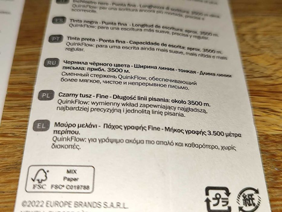 Parker Quinkflow 3 Sztuki Niebieskie 3 Sztuki Czarne Nowe Cena za 6szt