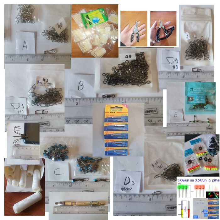 Diversos acessórios de pesca (ver todas as imagens/ material de pesca)
