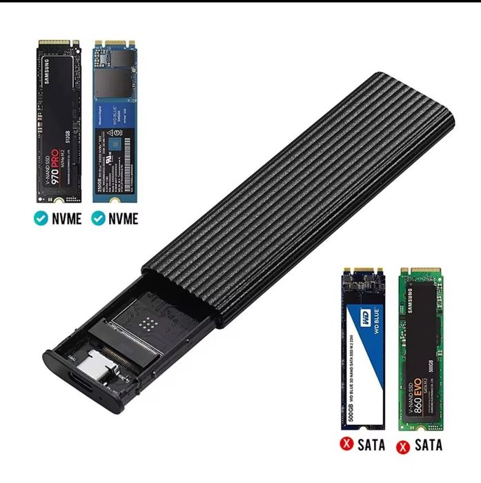 Новые внешние металлические карманы для SSD M.2  NVMe