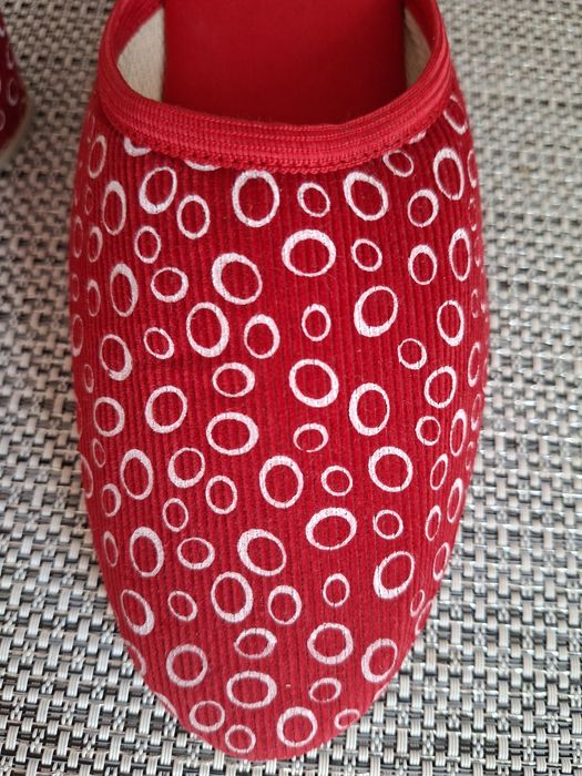 Ręcznie robione pantofle damskie z bawełny