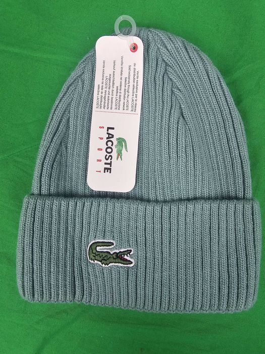 Czapka zimowa Lacoste nowość outlet niebieska