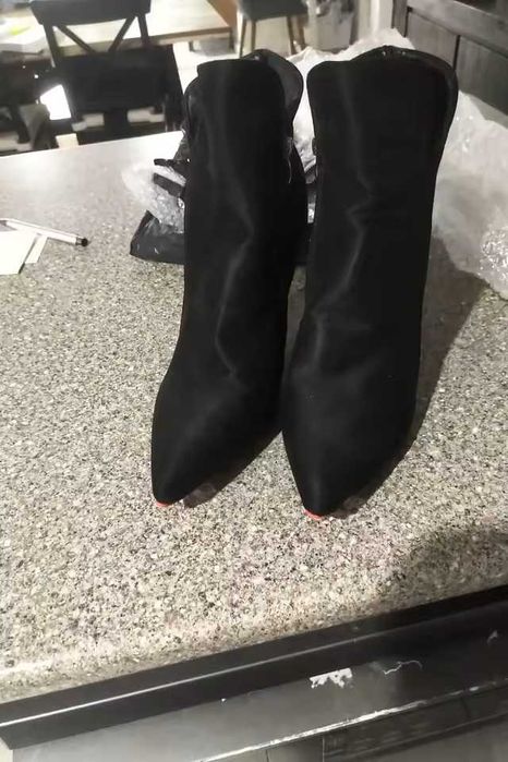 Czarne botki obcas 10 cm