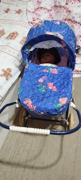 Коляска дитяча, іграшкова в стилі ретро 90х