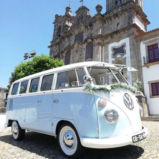 Aluguer de carro clássico - VW "Pão de Forma" transporte em casamento