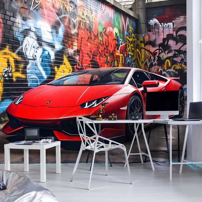 Fototapeta Auto Sportowe Grafiki Motoryzacja 3D Twój Rozmiar + KLEJ