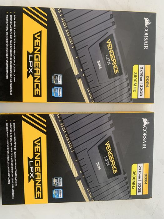 Оперативна пам'ять Corsair 32 GB (2x16GB) DDR4 3600 MHz Vengeance