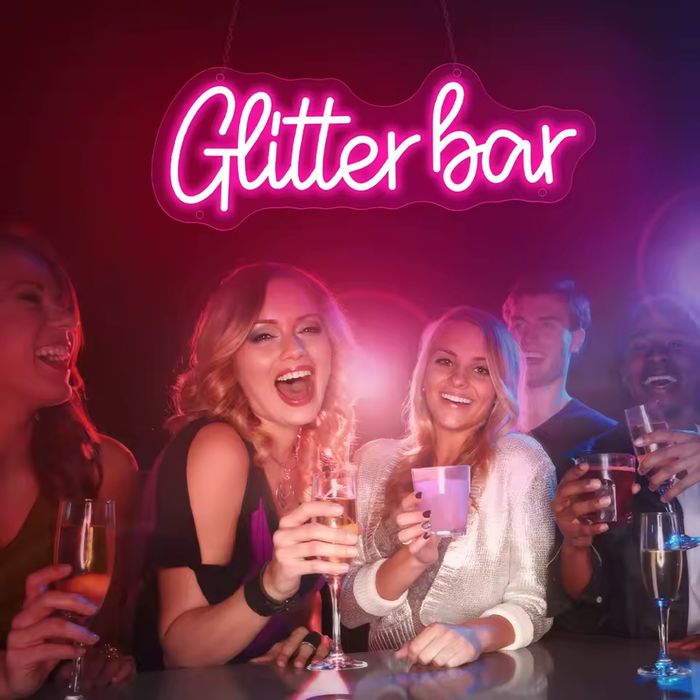 Glitter Bar Neon Led Sign Night Club Bar Party Room Decorazione