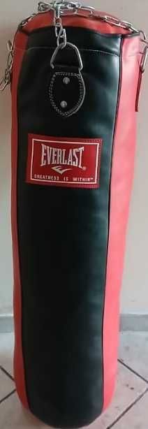 Saco de boxe Everlast heavy + suporte + luvas
