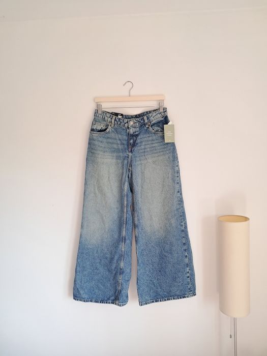 Nowe spodnie szerokie jeansy, h&m