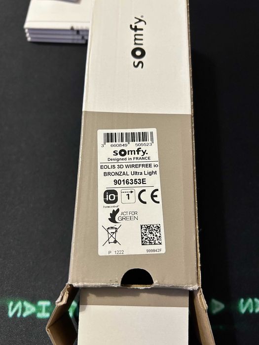 SOMFY 9016353E Eolis 3D WireFree io Wstrząsowy czujnik wiatru