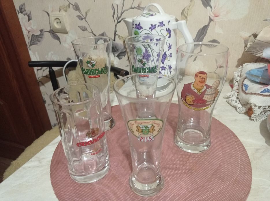 Пивная кружка, бокалы