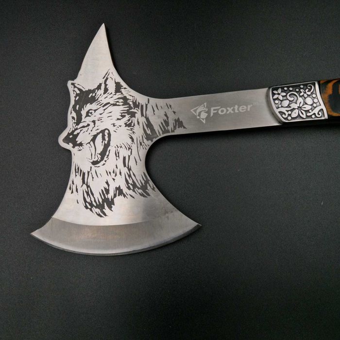 Toporek siekiera Tomahawk Wolf 32cm grawer wilk drewno pokrowiec