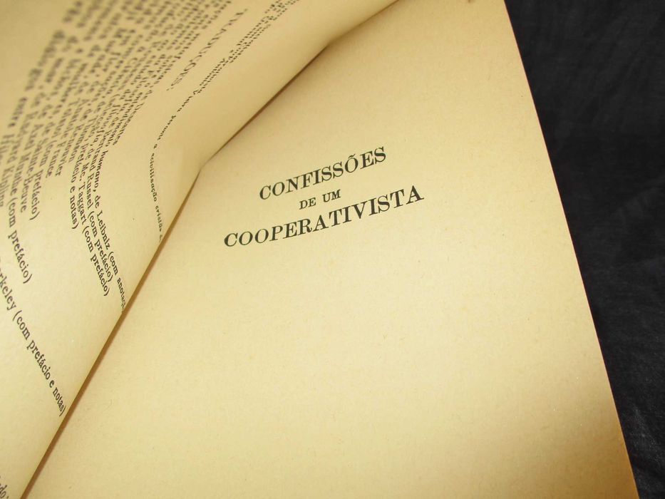 Livro Confissões de um Cooperativista António Sérgio