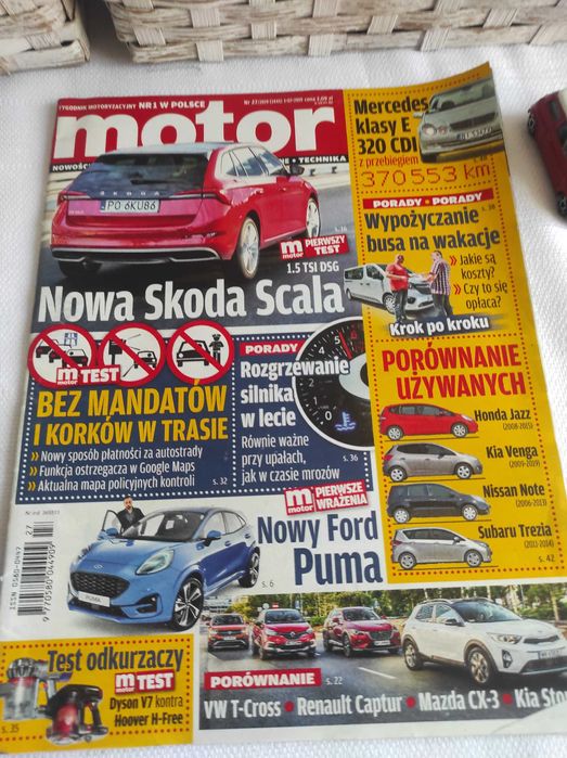 Czasopismo Motor WYSZUKAJ Auto 27/2019 Puma Jazz XCeed Mini Note Scala
