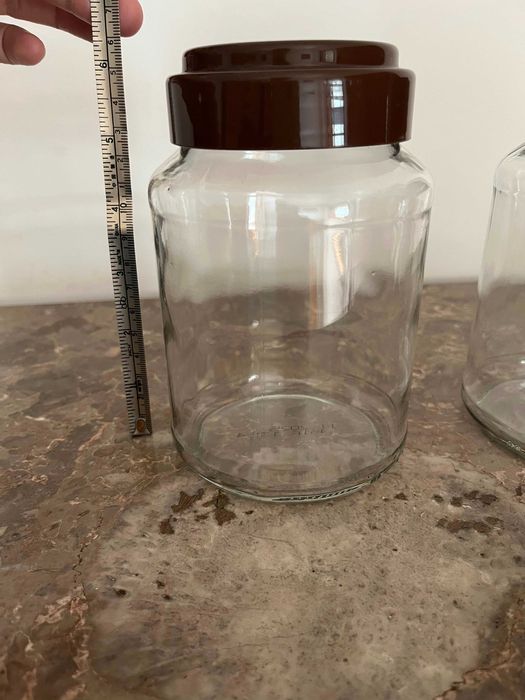 Conjunto de 5 frascos de vidro