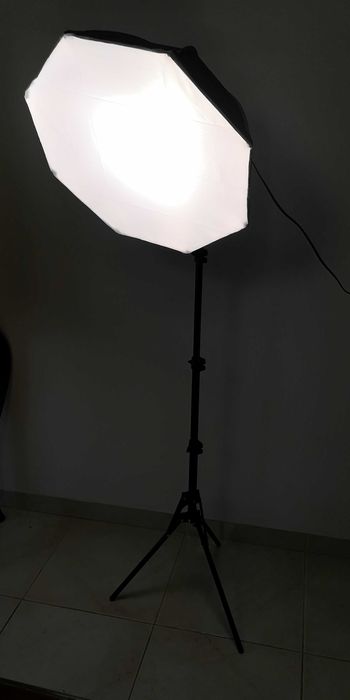 Kit de iluminação para fotografia FGen com softbox octogonal de 50 cm