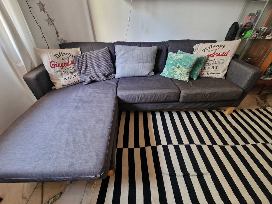 Sofa ikea 4 lugares com chaise long